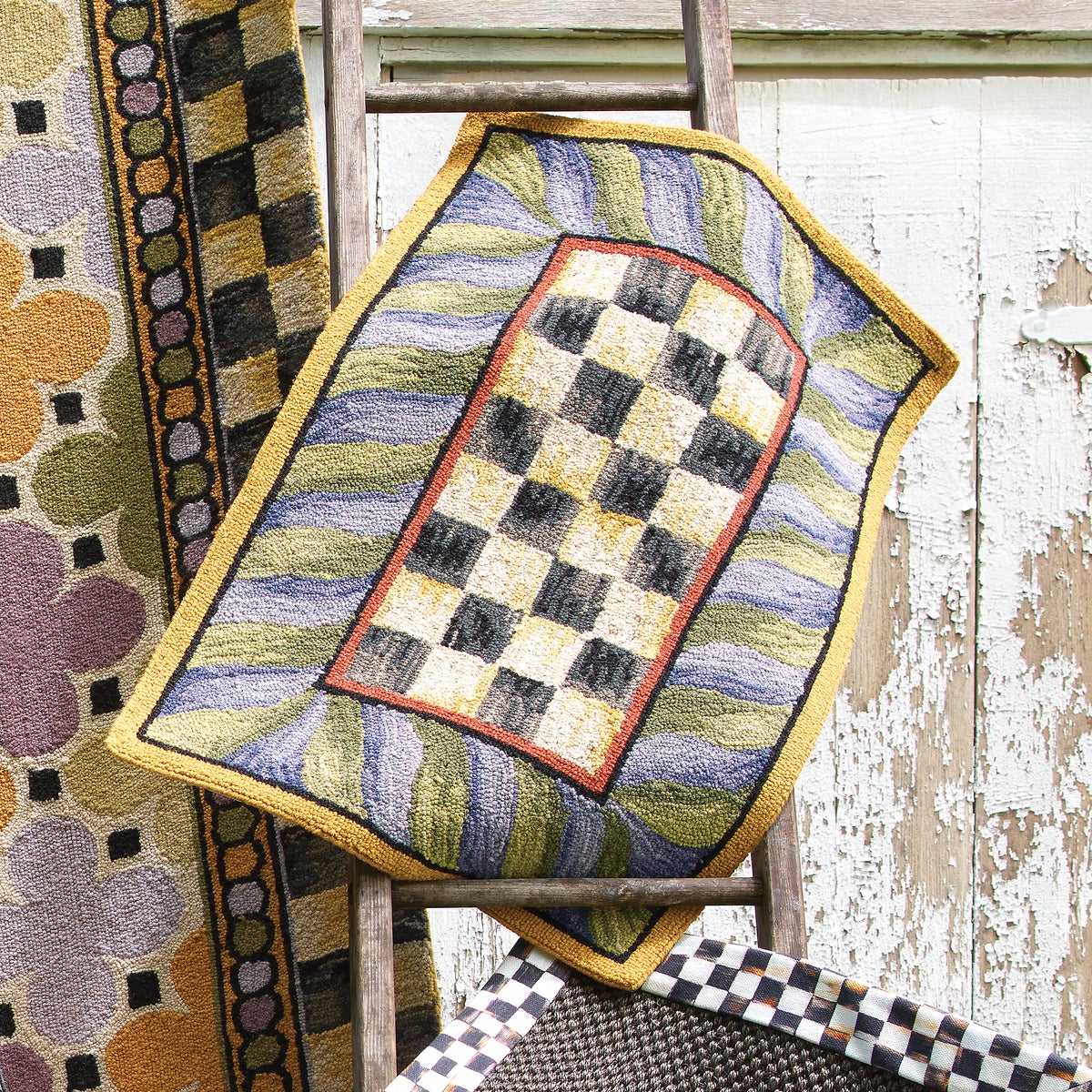 Courtly Check Purple & Green 2' x 3' Rug - Image 5