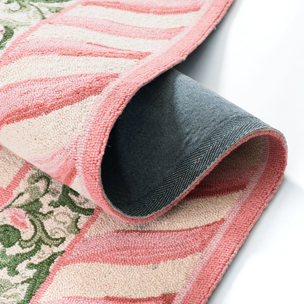Rosy Check 6' Octagon Rug - Image 2