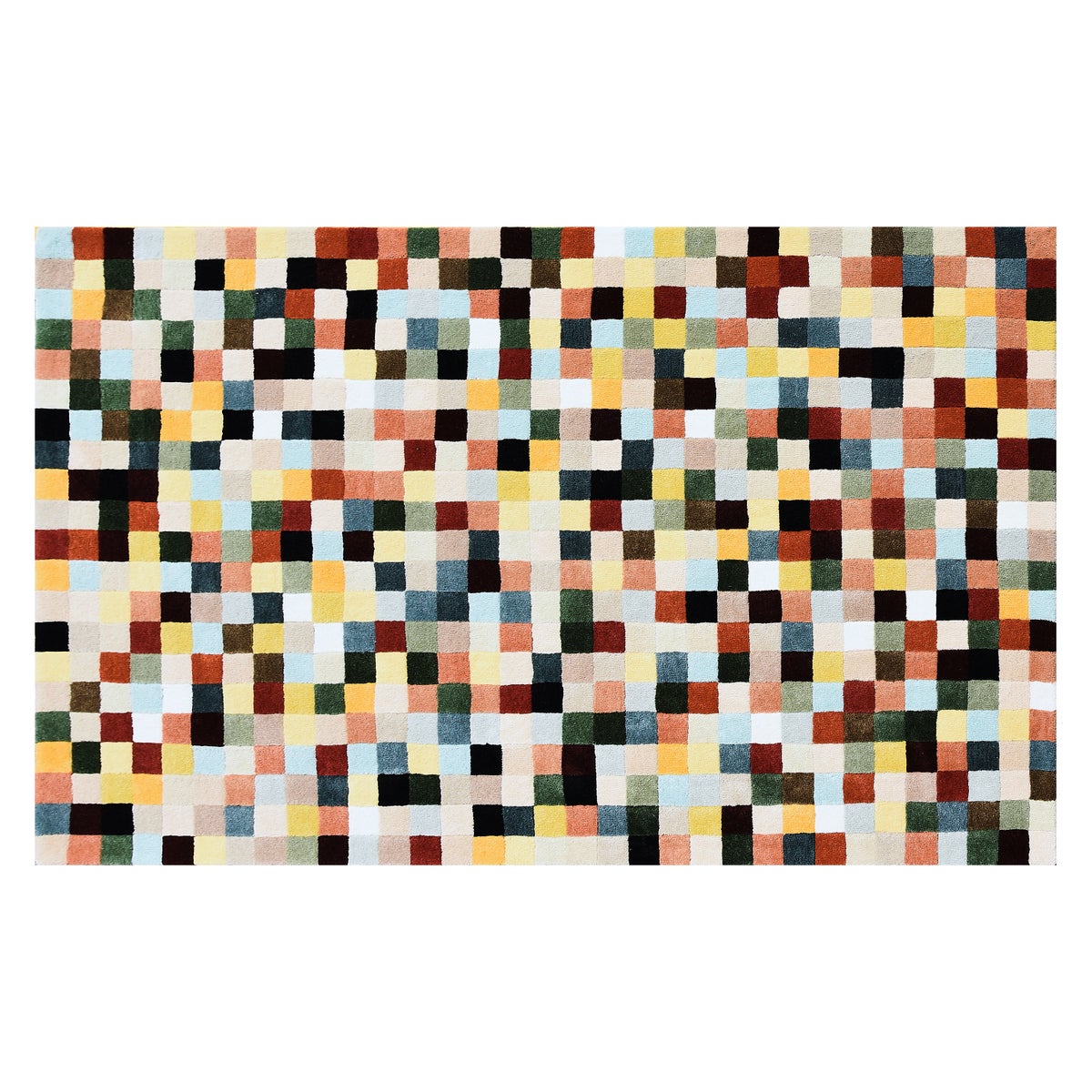 Multicolor Checkerboard 5' x 8' Rug