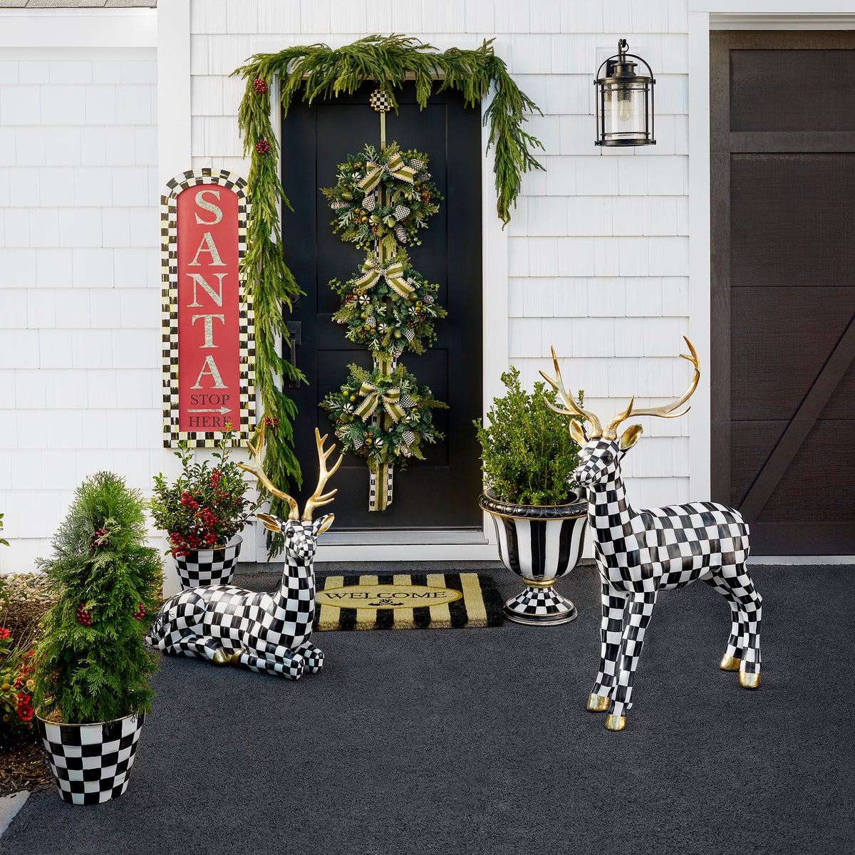 Courtly Check Outdoor Resting Deer - Image 2