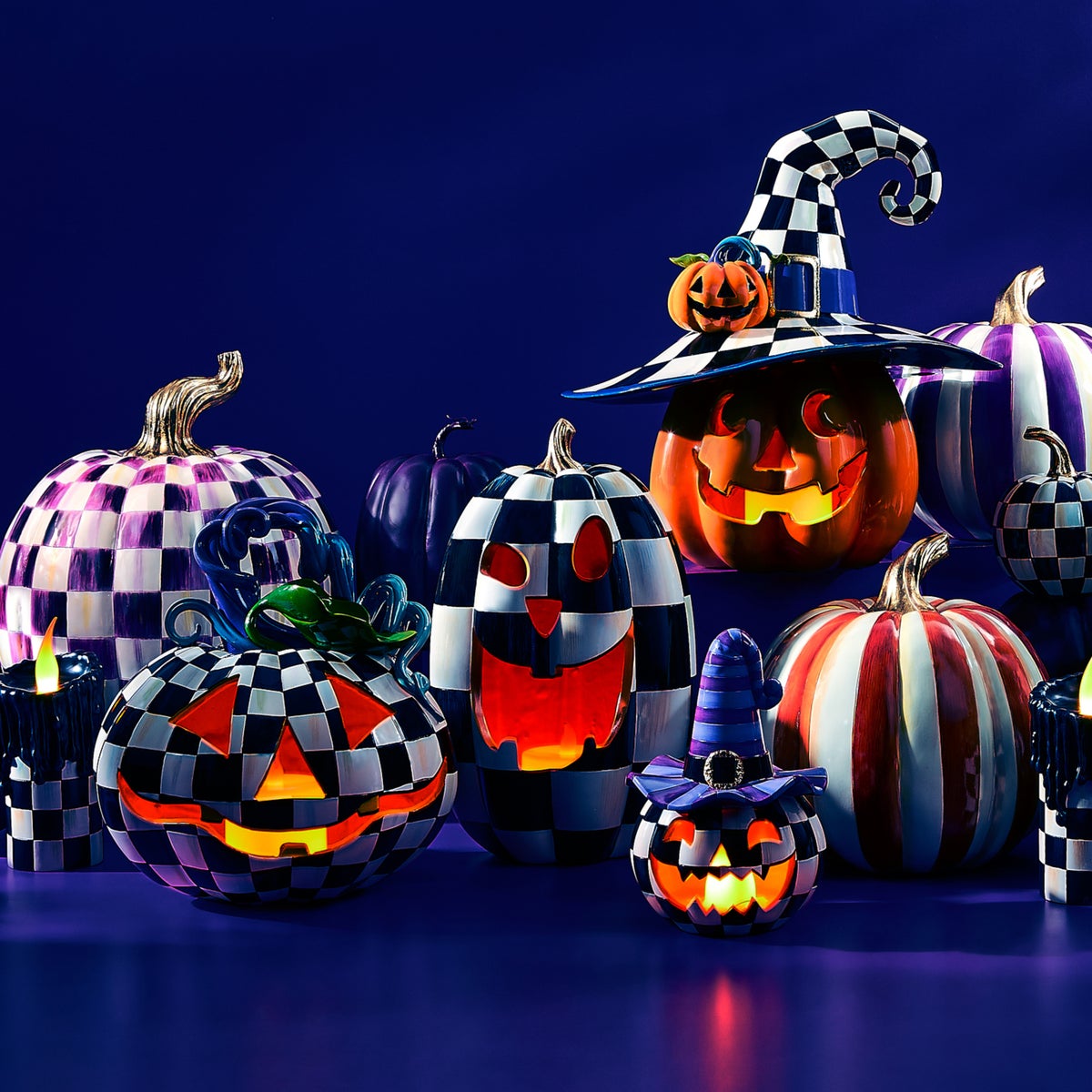Courtly Check Tall Illuminated Jack O' Lantern - Image 6