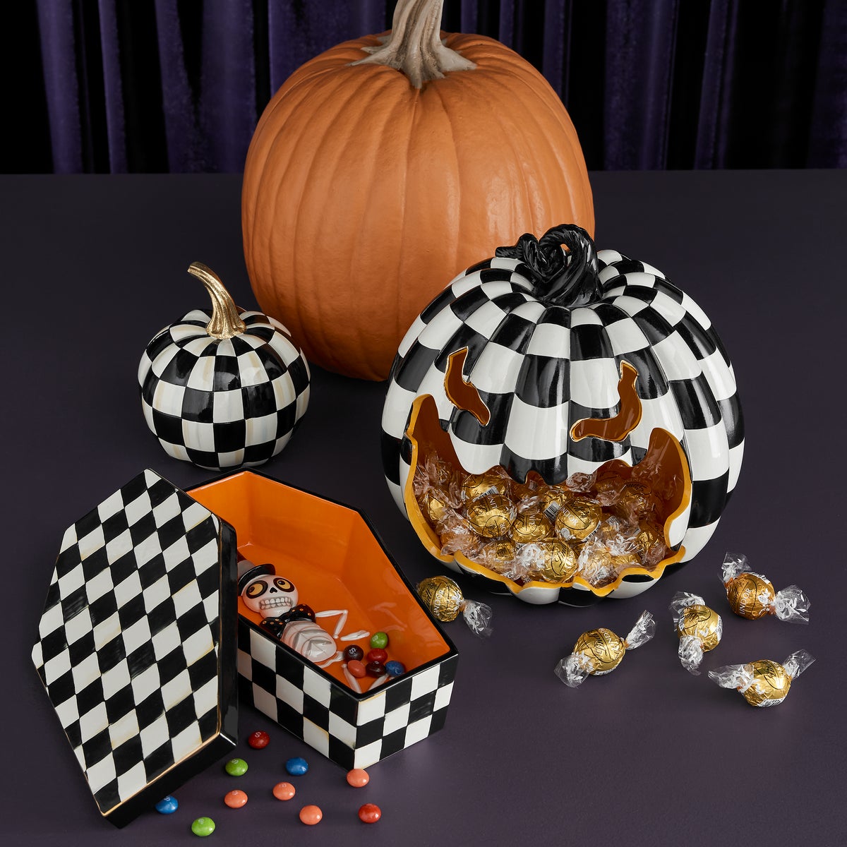 Courtly Check Glossy Mini Pumpkin - Image 5