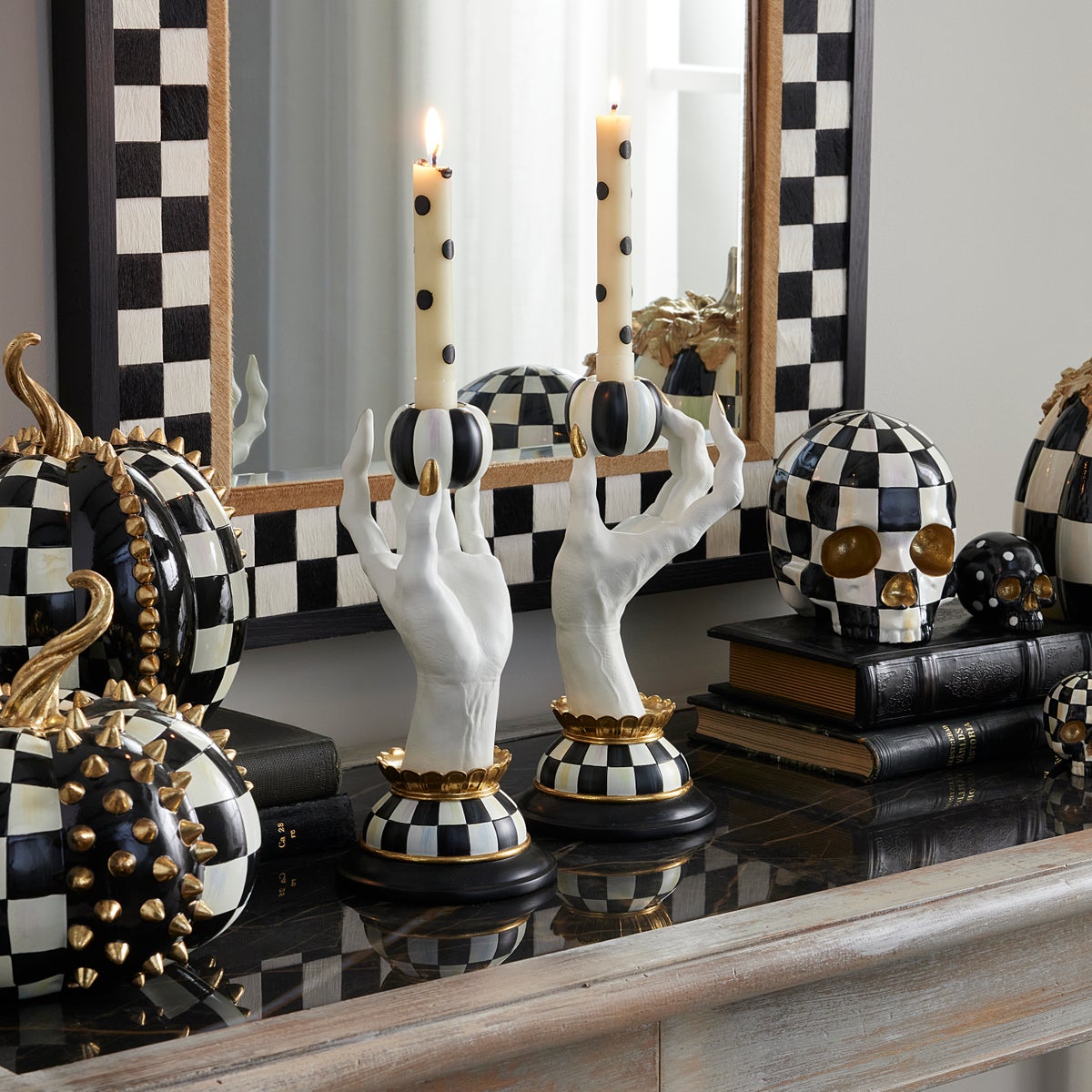 Haunted House Spooky Hand Candle Holders, Set of 2 - Image 2