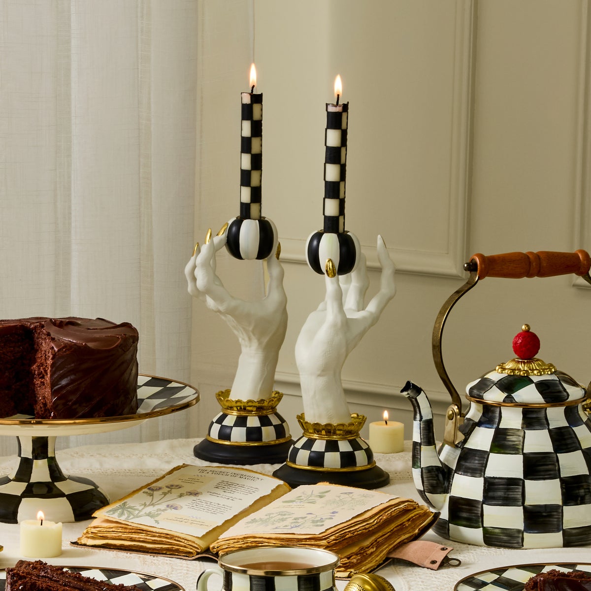 Haunted House Spooky Hand Candle Holders, Set of 2 - Image 5