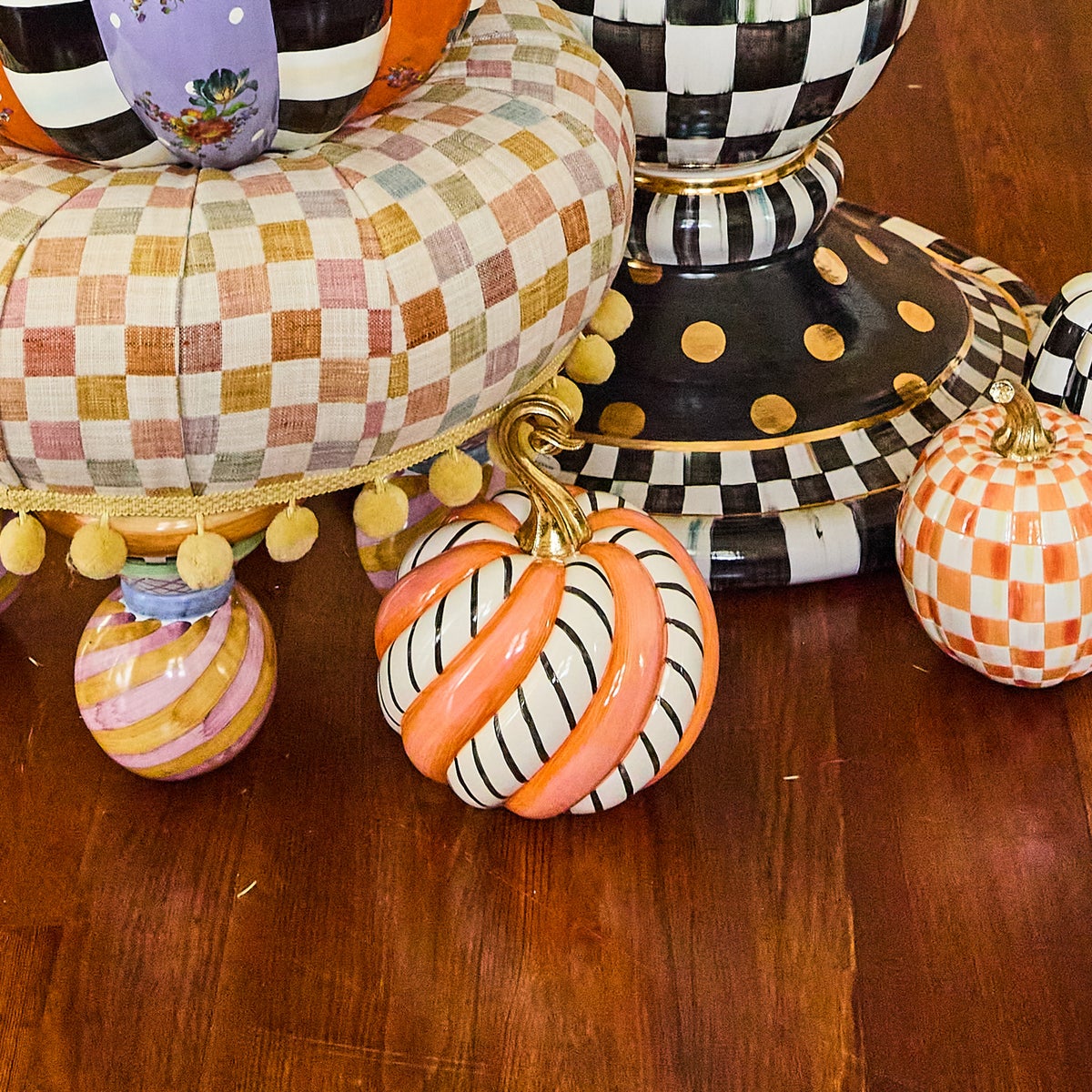 Trick or Treat Candy Swirl Medium Pumpkin - Image 4