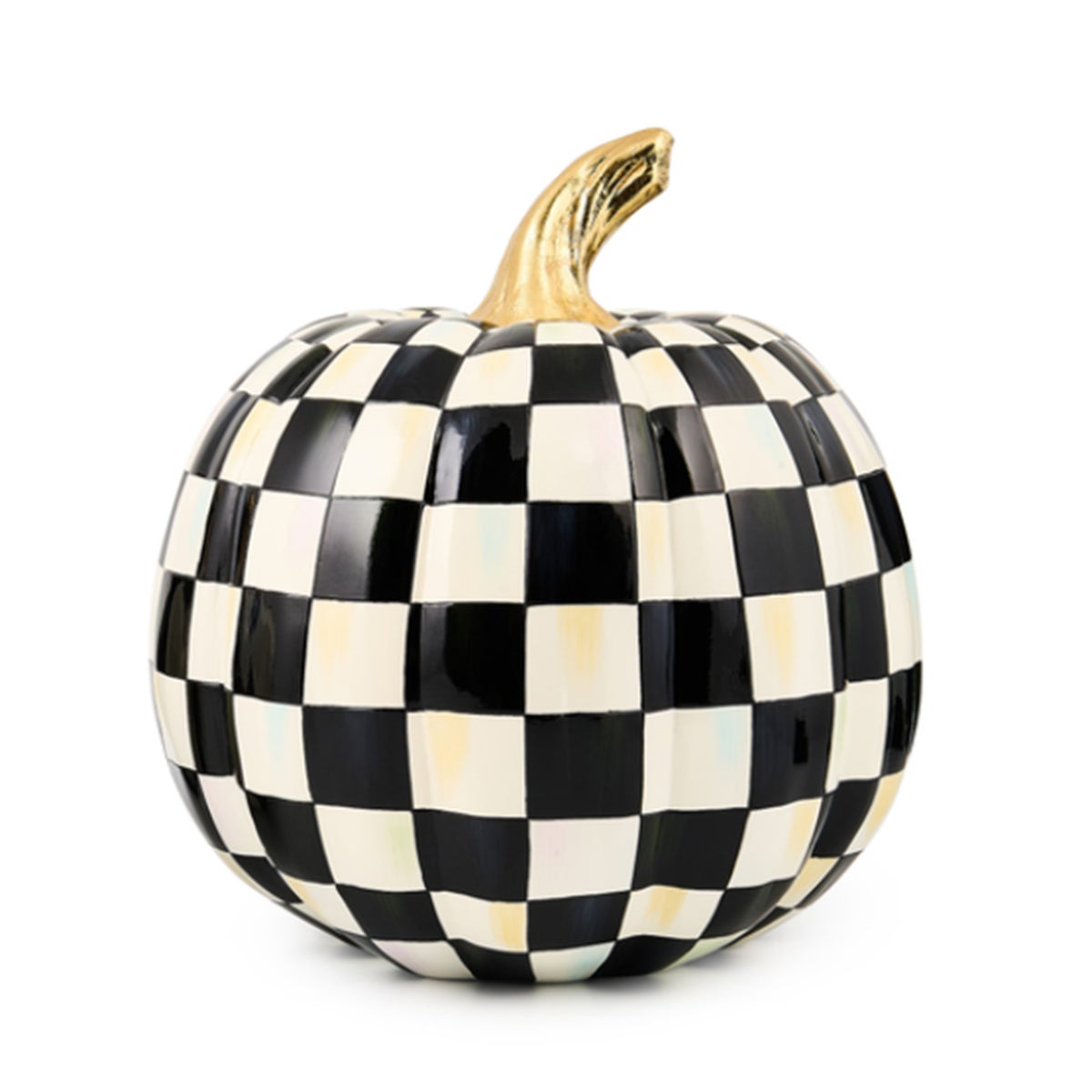 Courtly Check Glossy Medium Pumpkin - Image 2