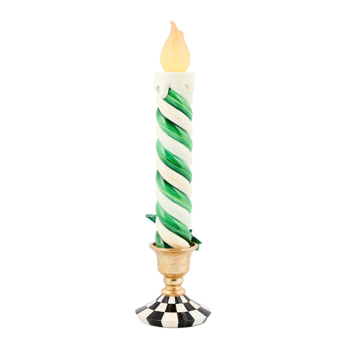 Check It Out Green Illuminated Retro Candle - Image 2