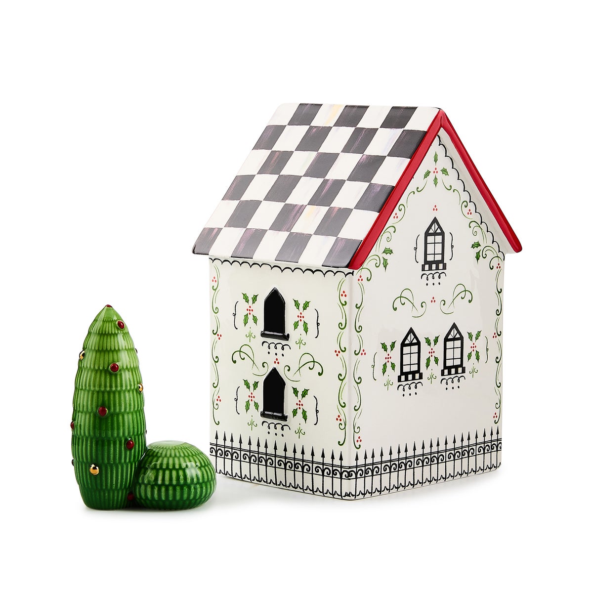 Holly Village Illuminated Ceramic Cottage - Image 4