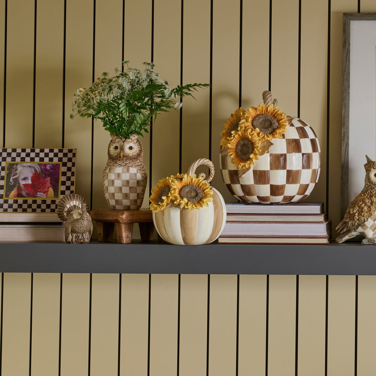Mocha Stripe Sunflower Pumpkin - Image 4
