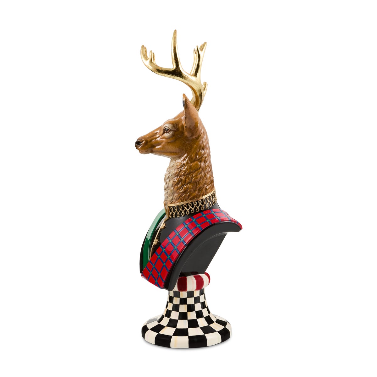 Timeless Tartan Stag Head Bust - Image 4