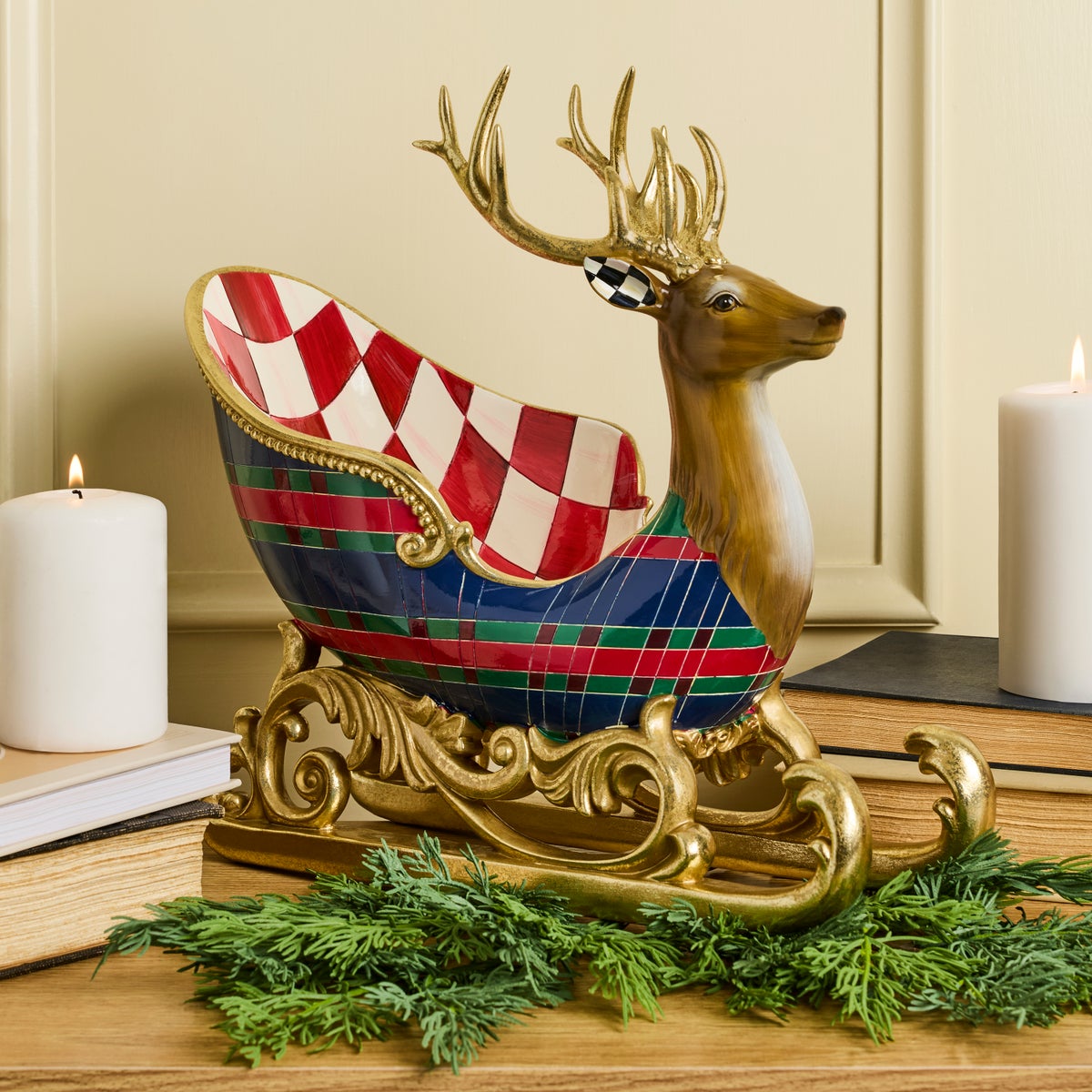 Timeless Tartan Deer Sleigh - Image 2