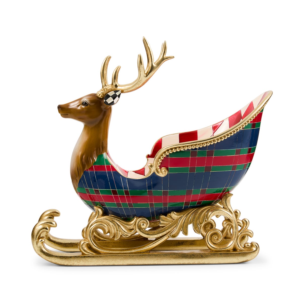 Timeless Tartan Deer Sleigh - Image 3