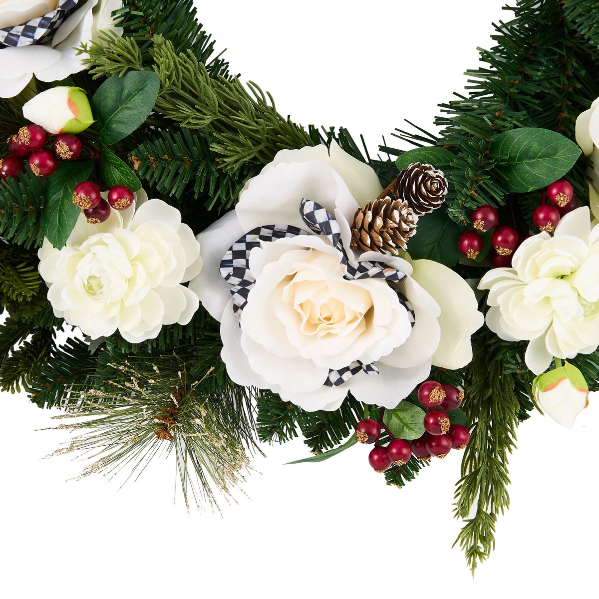Courtly Winter Floral 26" Wreath - Image 2