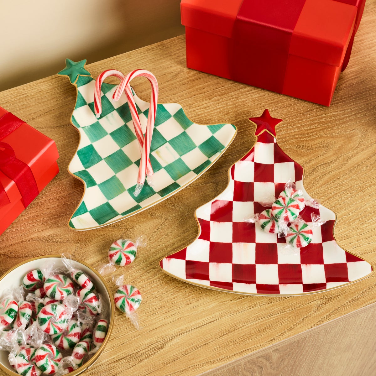 Cherry Check Tree Trinket Tray - Image 2