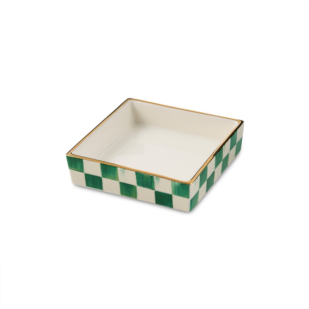 Emerald Check Cocktail Napkin Holder