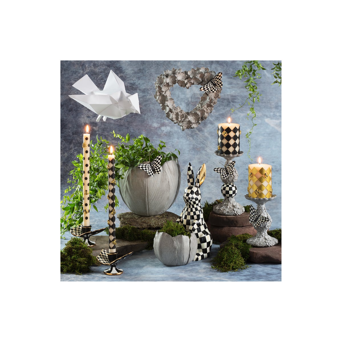 Courtly Check Butterfly Candle Holders, Set of 2 - Image 2