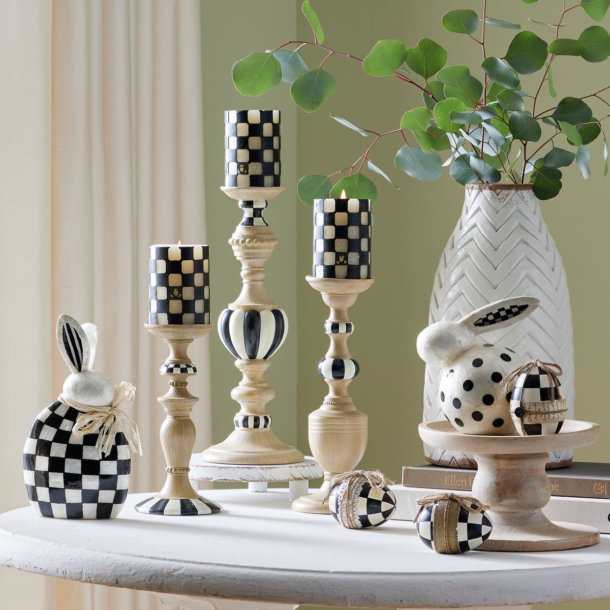 Courtly Pillar Candle Holders, Set of 3 - Image 2
