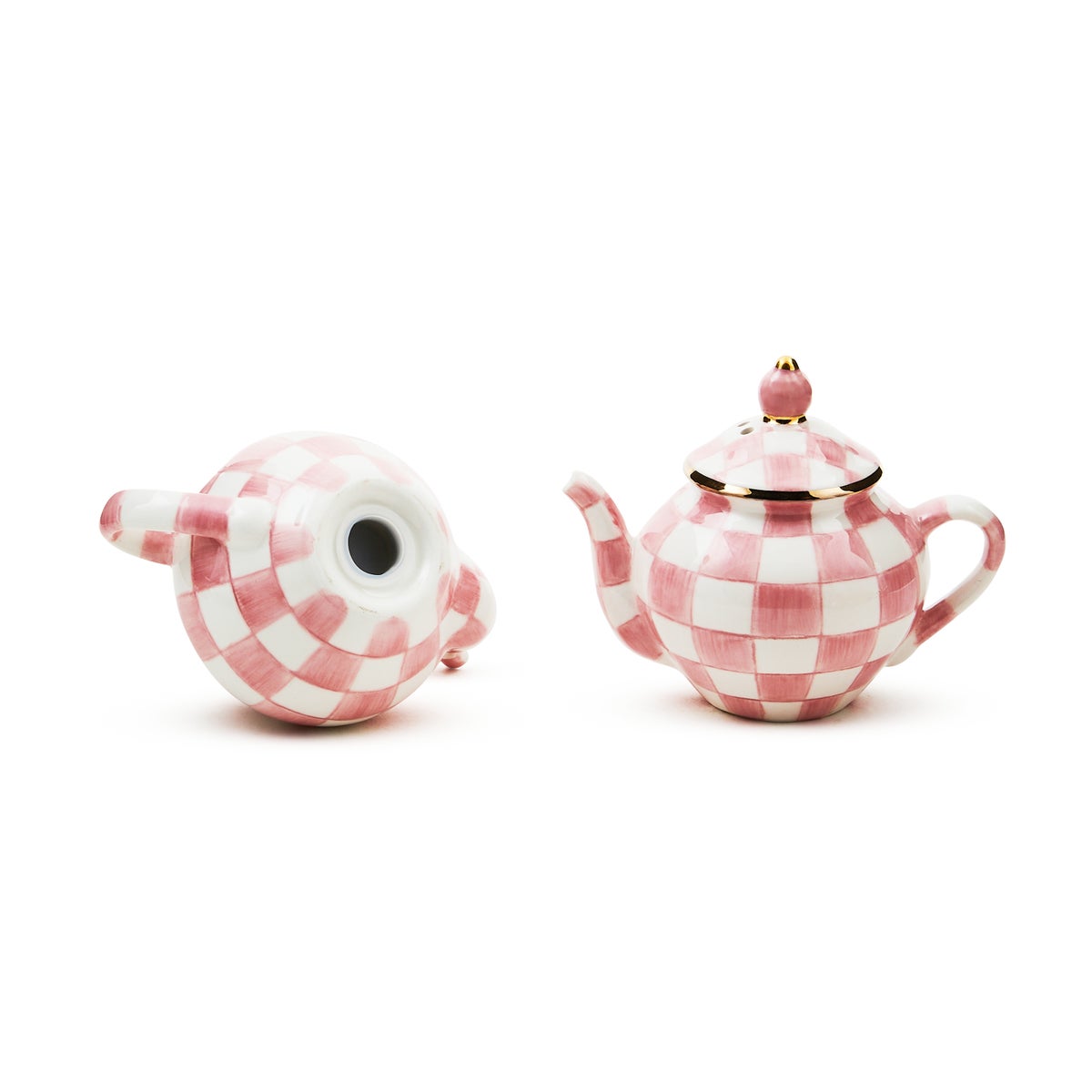 Rosy Check Teapot Salt & Pepper Set - Image 3