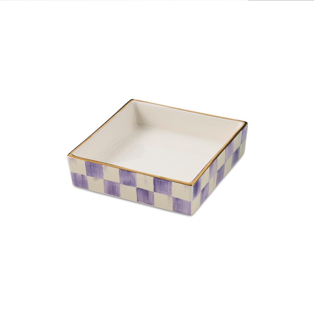 Violet Check Cocktail Napkin Holder