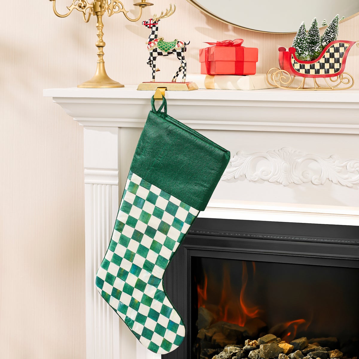 Emerald Check Stocking - Image 2