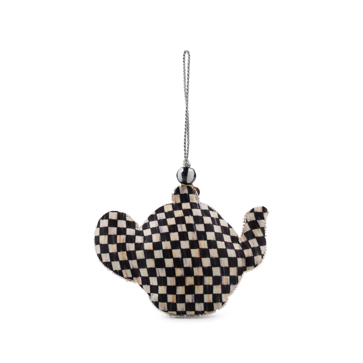 Rosy Check Teapot Beaded Ornament - Image 3
