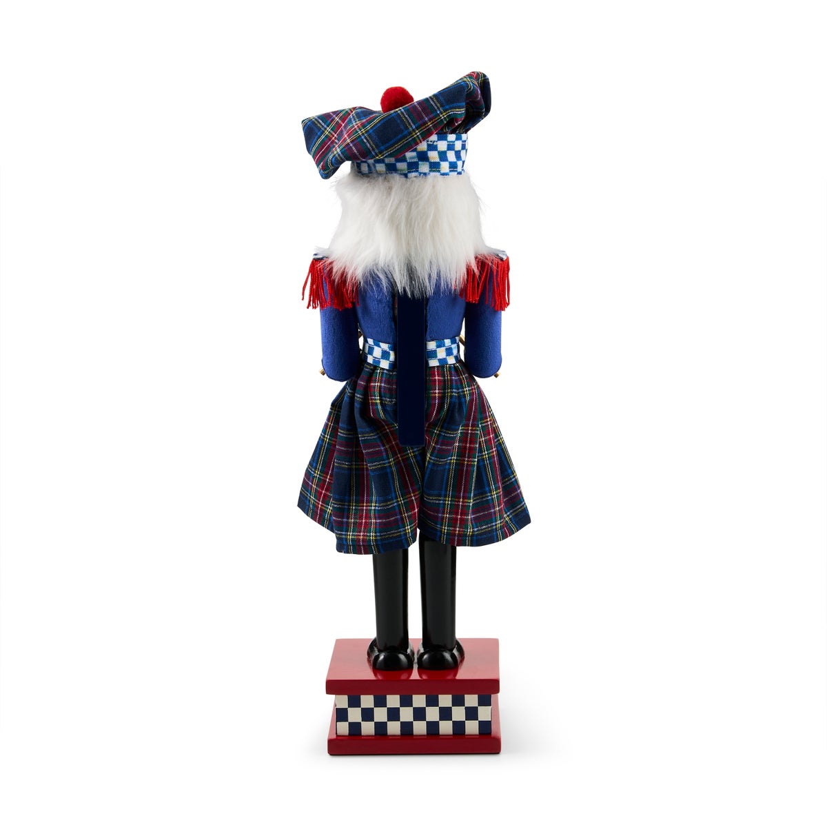 Timeless Tartan Wood Nutcracker - Image 3