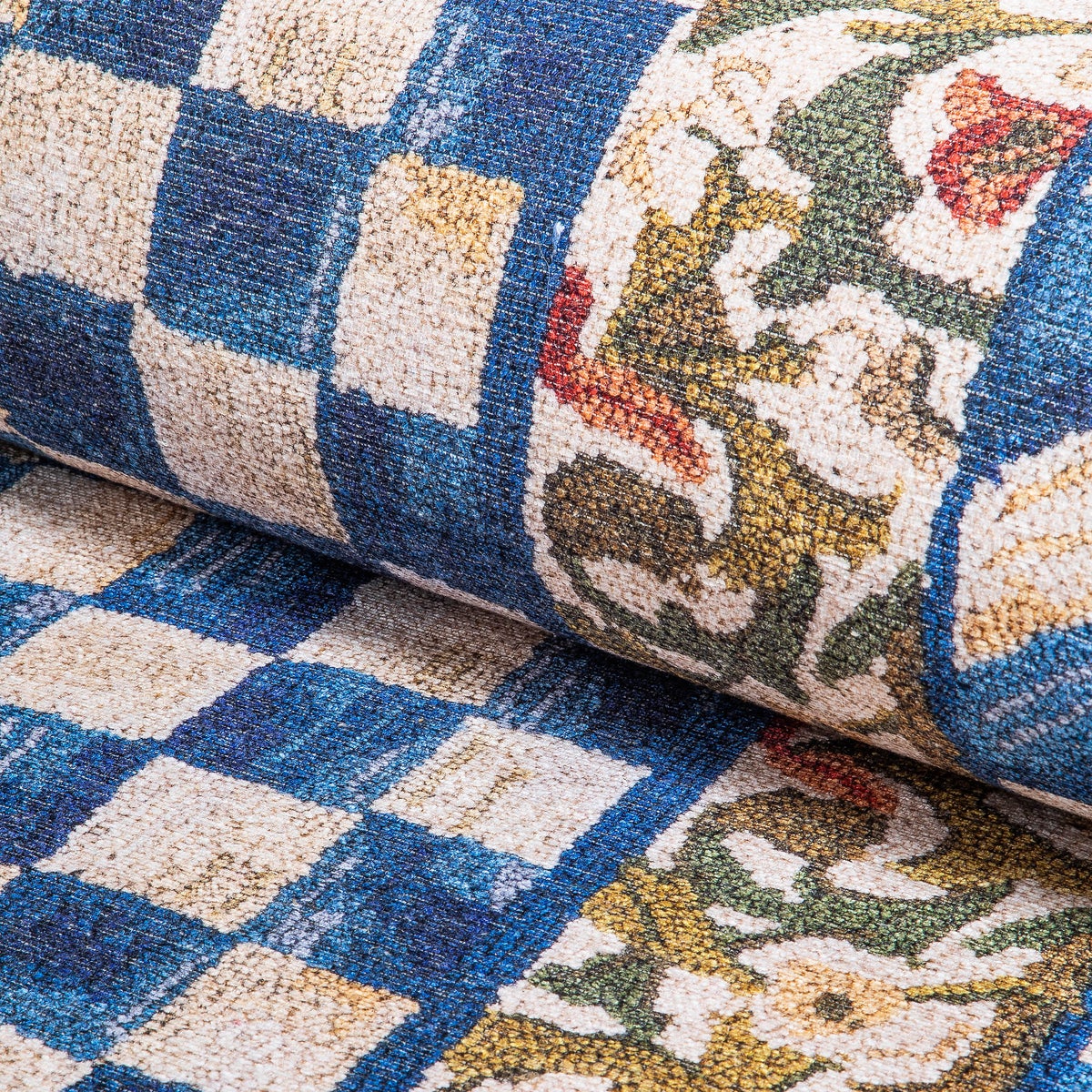Truly Royal Check 5' x 7'6" Washable Rug - Image 2