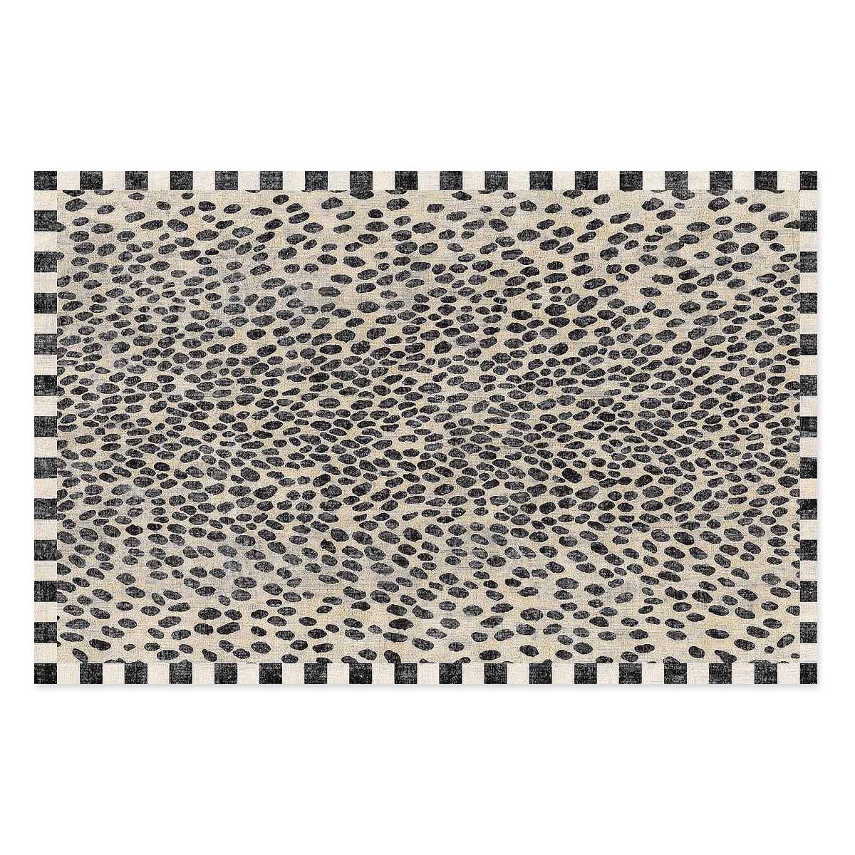 Snow Leopard 5' x 7'6" Washable Rug