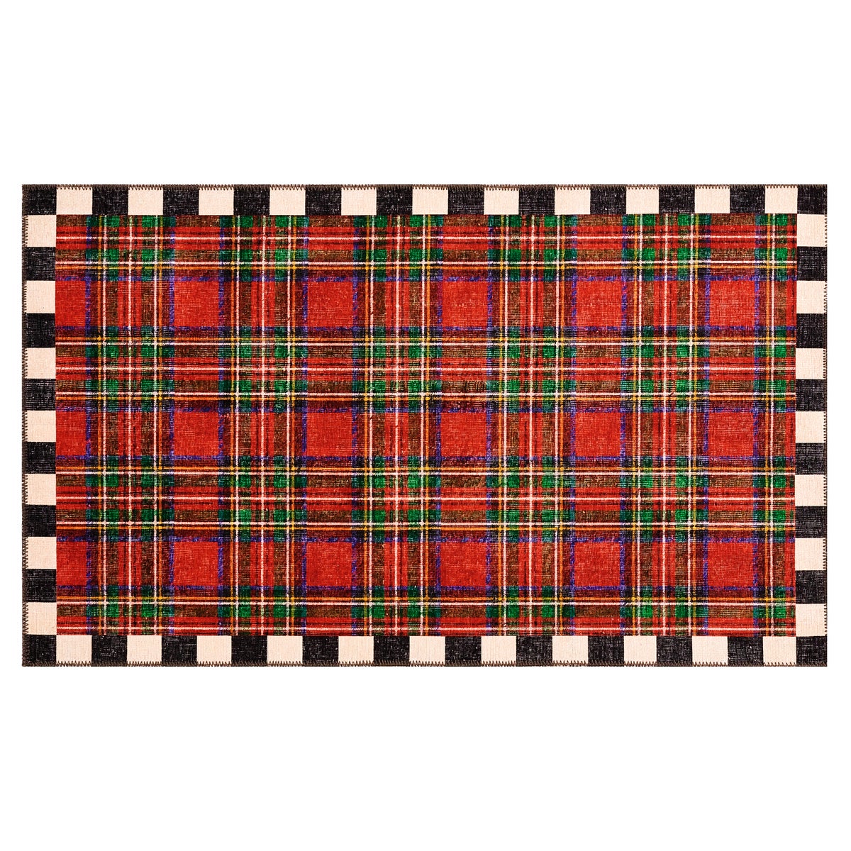 Royal Stewart Tartan Red 3' x 5' Washable Rug