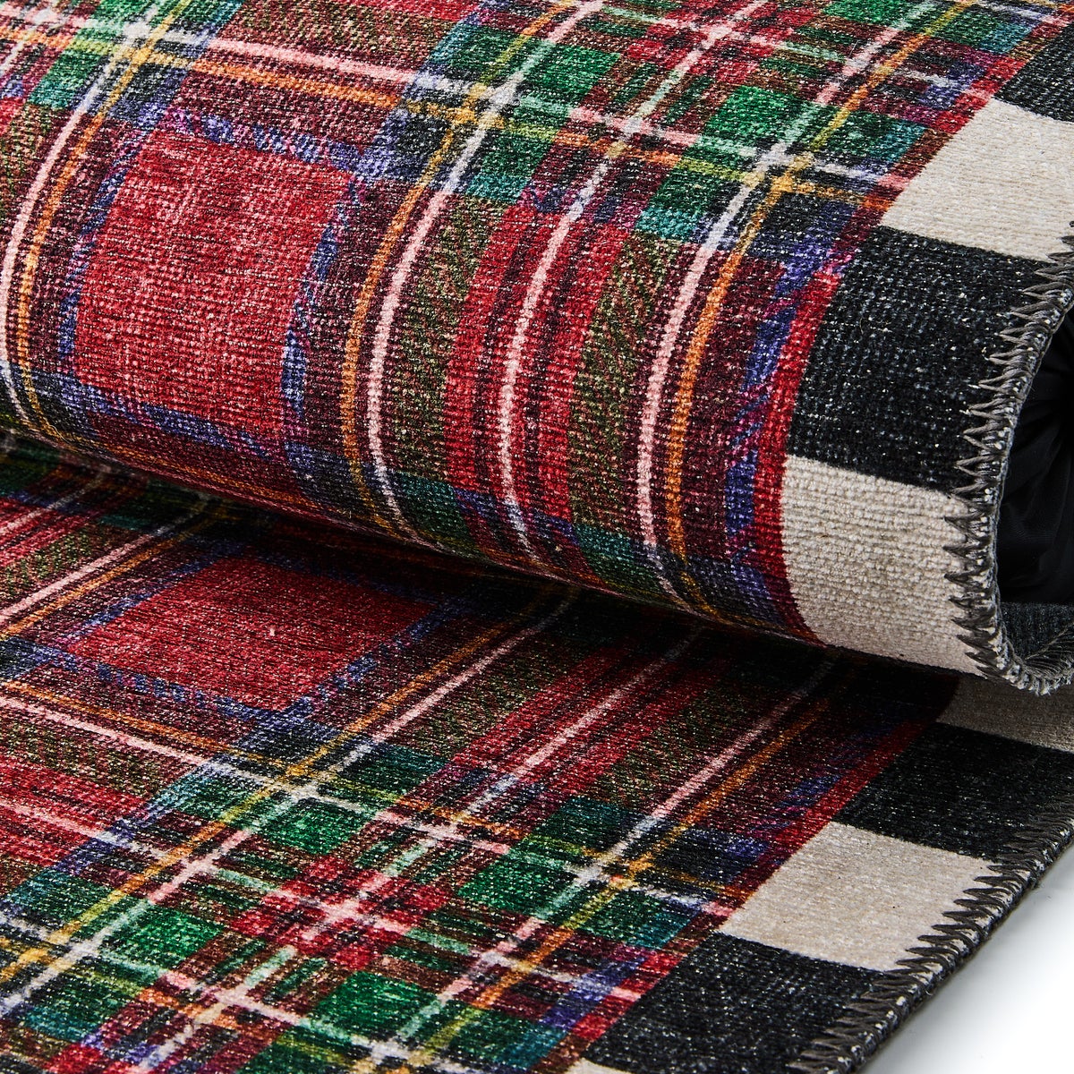 Royal Stewart Tartan Red 3' x 5' Washable Rug - Image 2