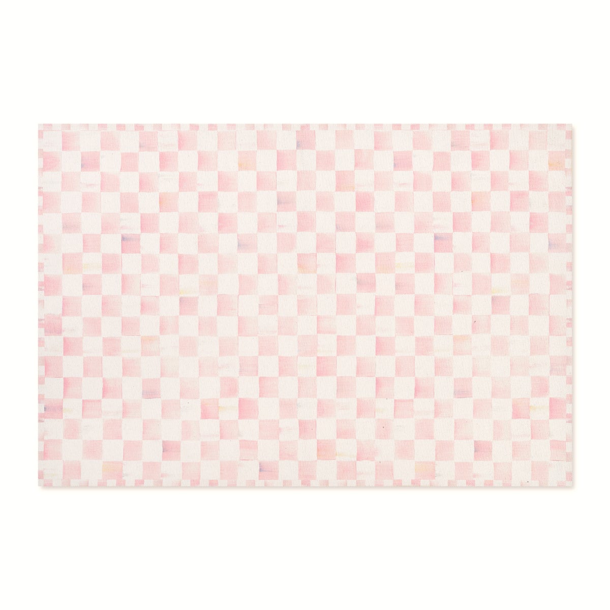 Rosy Checkered 5' x 7'6" Washable Rug