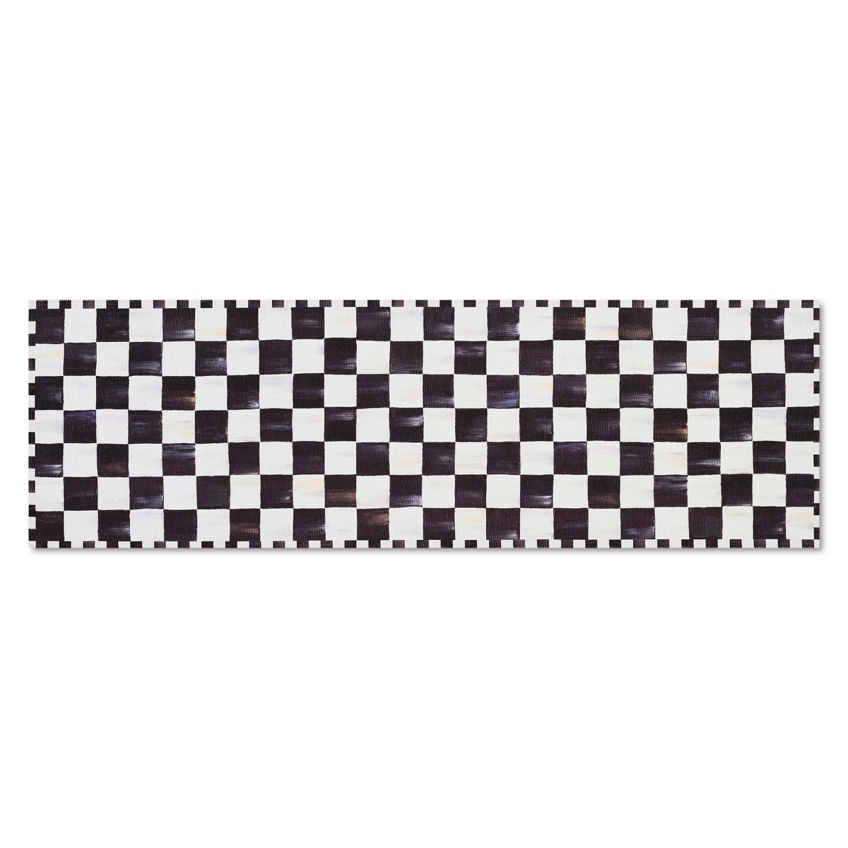 Courtly Checkered 2'6" x 8' Washable Runner