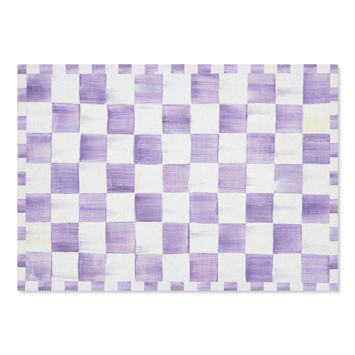 Violet Checkered 2' x 3' Washable Rug