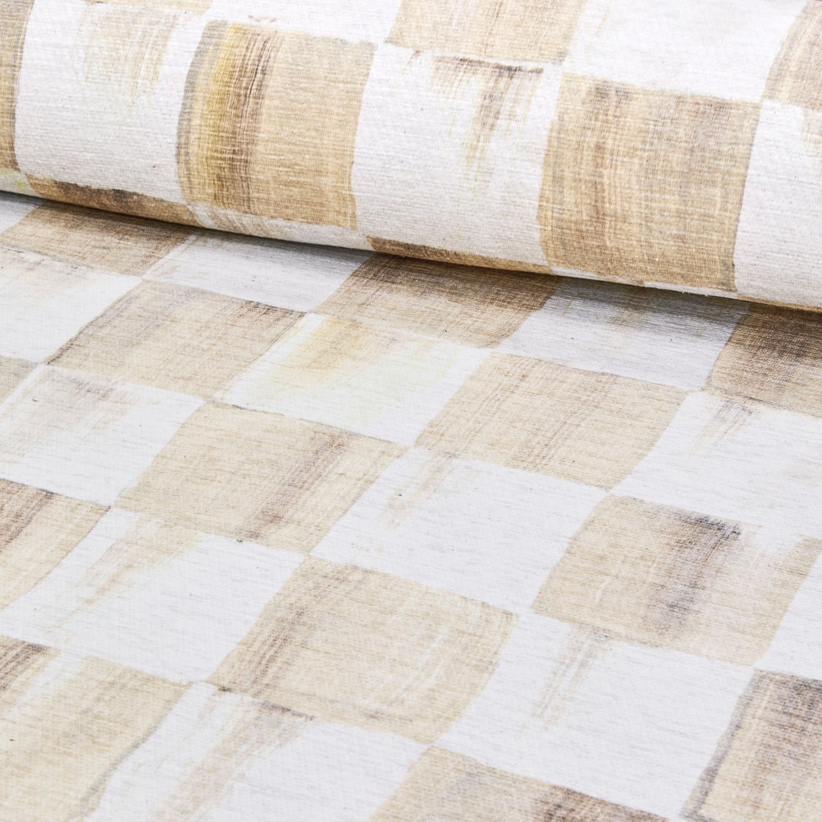 Mocha Checkered 3' x 5' Washable Rug - Image 2