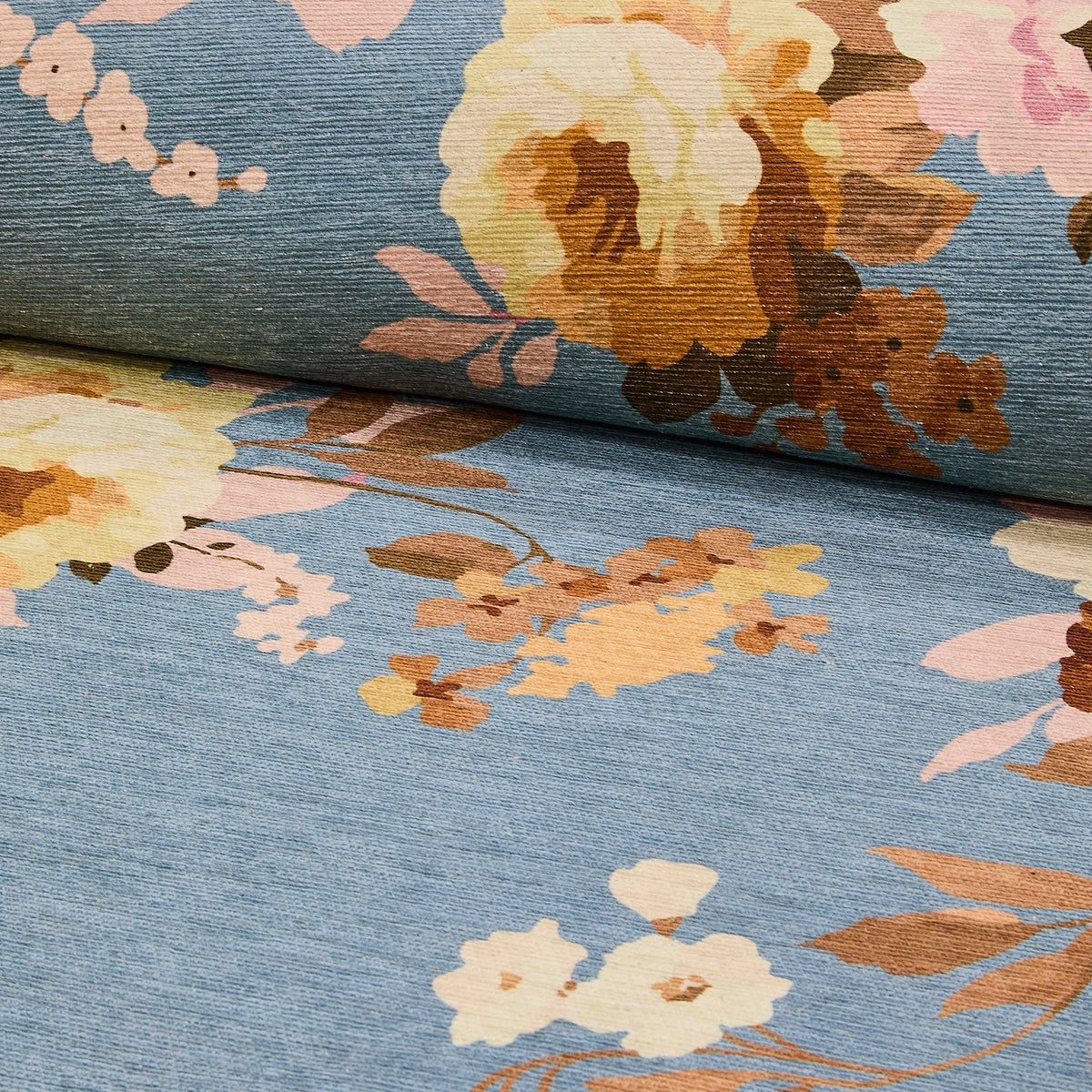 Slate Wild Rose 2'6" x 8' Washable Runner - Image 3