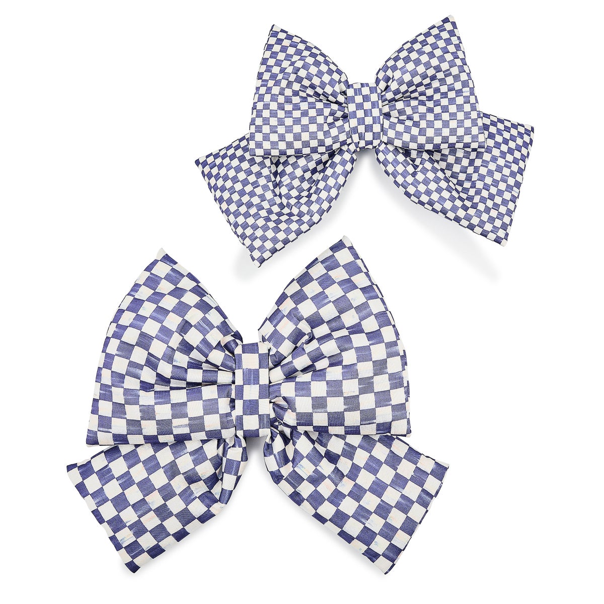 Violet Check Medium Bow - Image 2