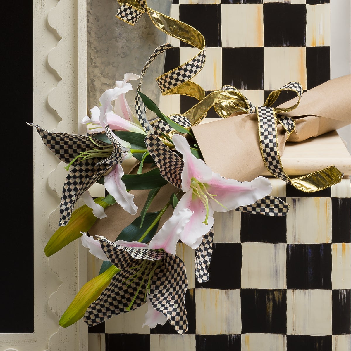 Courtly Check 1" Ribbon - Image 4