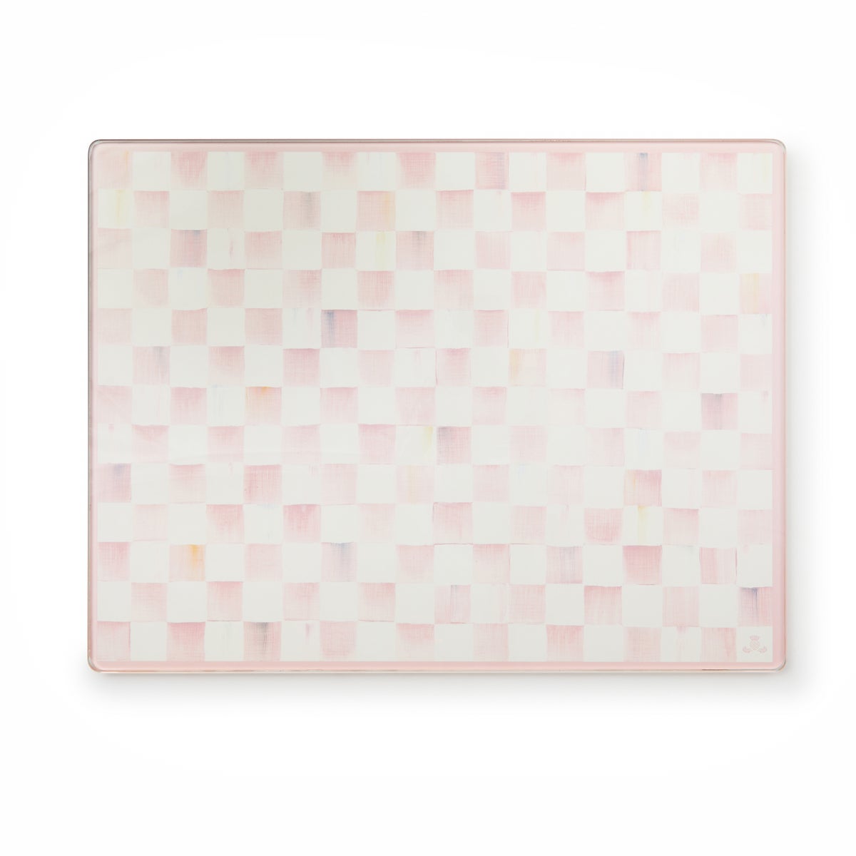 Rosy Check Glass Cutting Boards, Set of 2 - Image 3