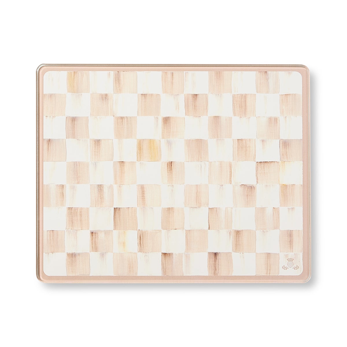 Mocha Check Glass Cutting Boards, Set of 2 - Image 2