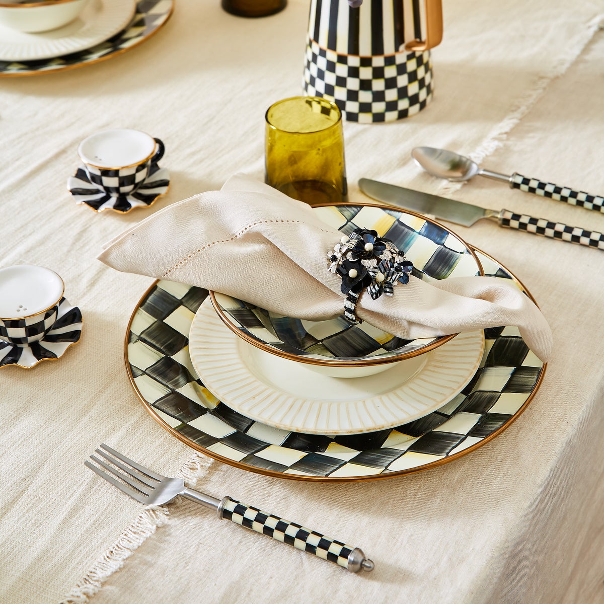 Courtly Check Supper Club 3-Piece Place Setting - Image 8