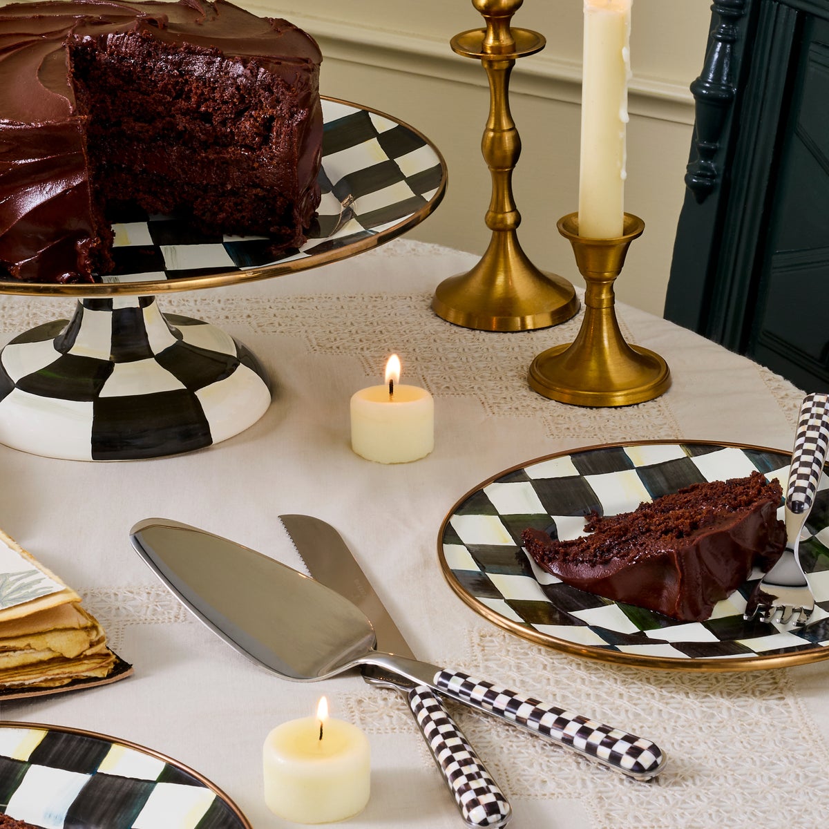 Courtly Check Bistro Cake Serving Set - Image 2