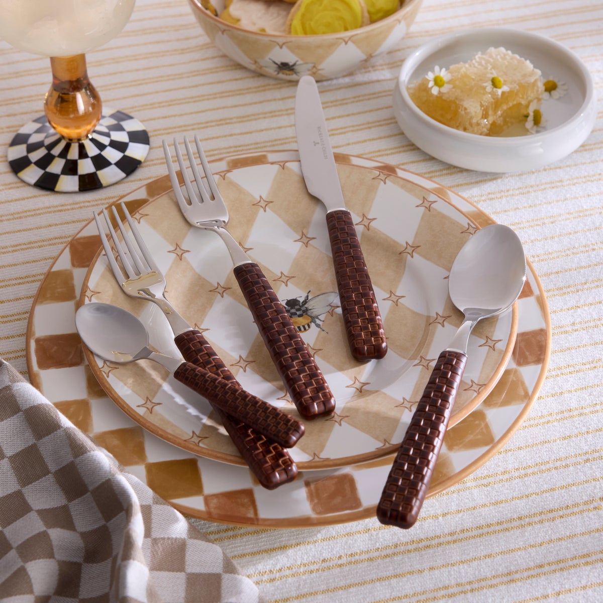 Everyday Leather 5-Piece Place Setting - Image 2