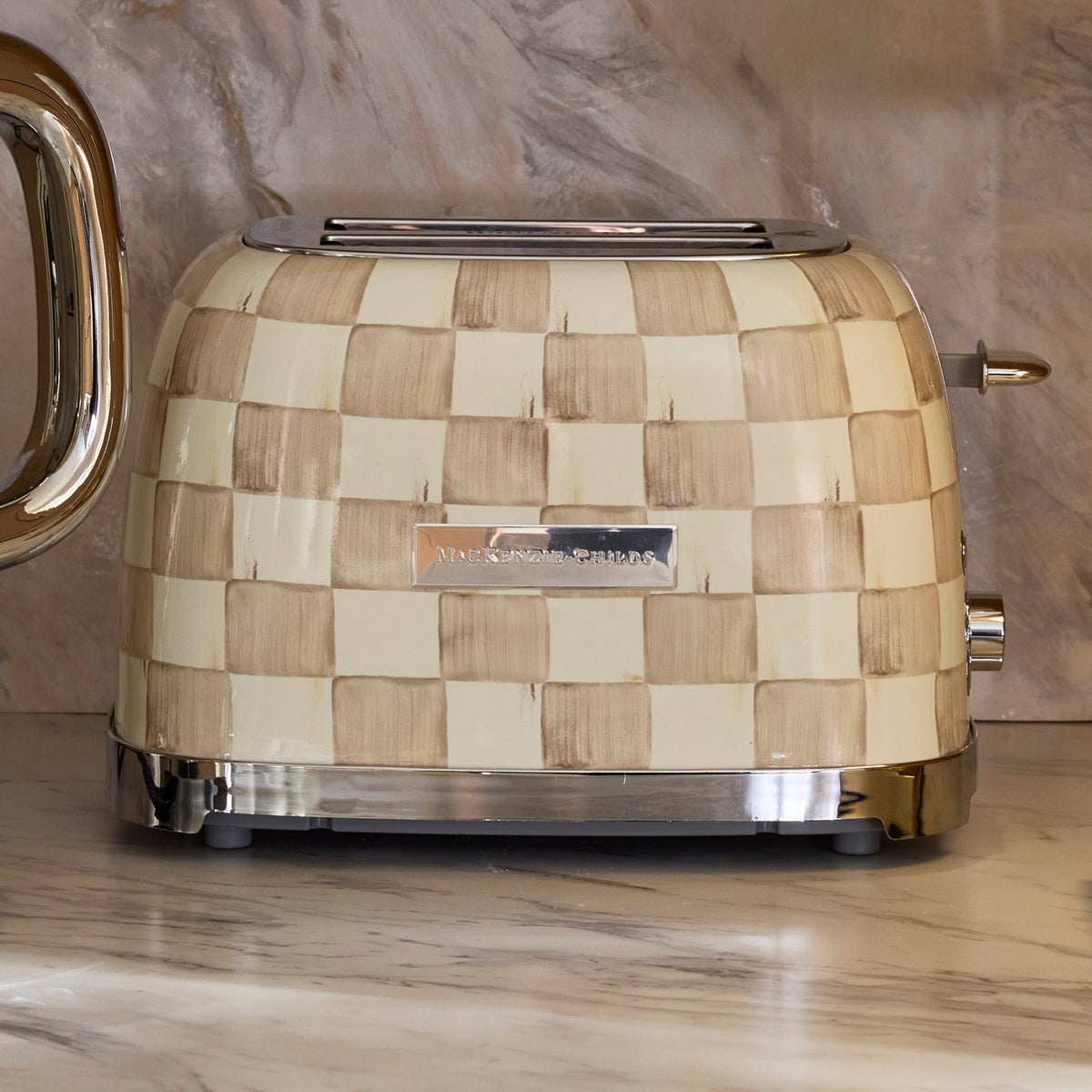 Mocha Check 2-Slice Toaster - Image 2