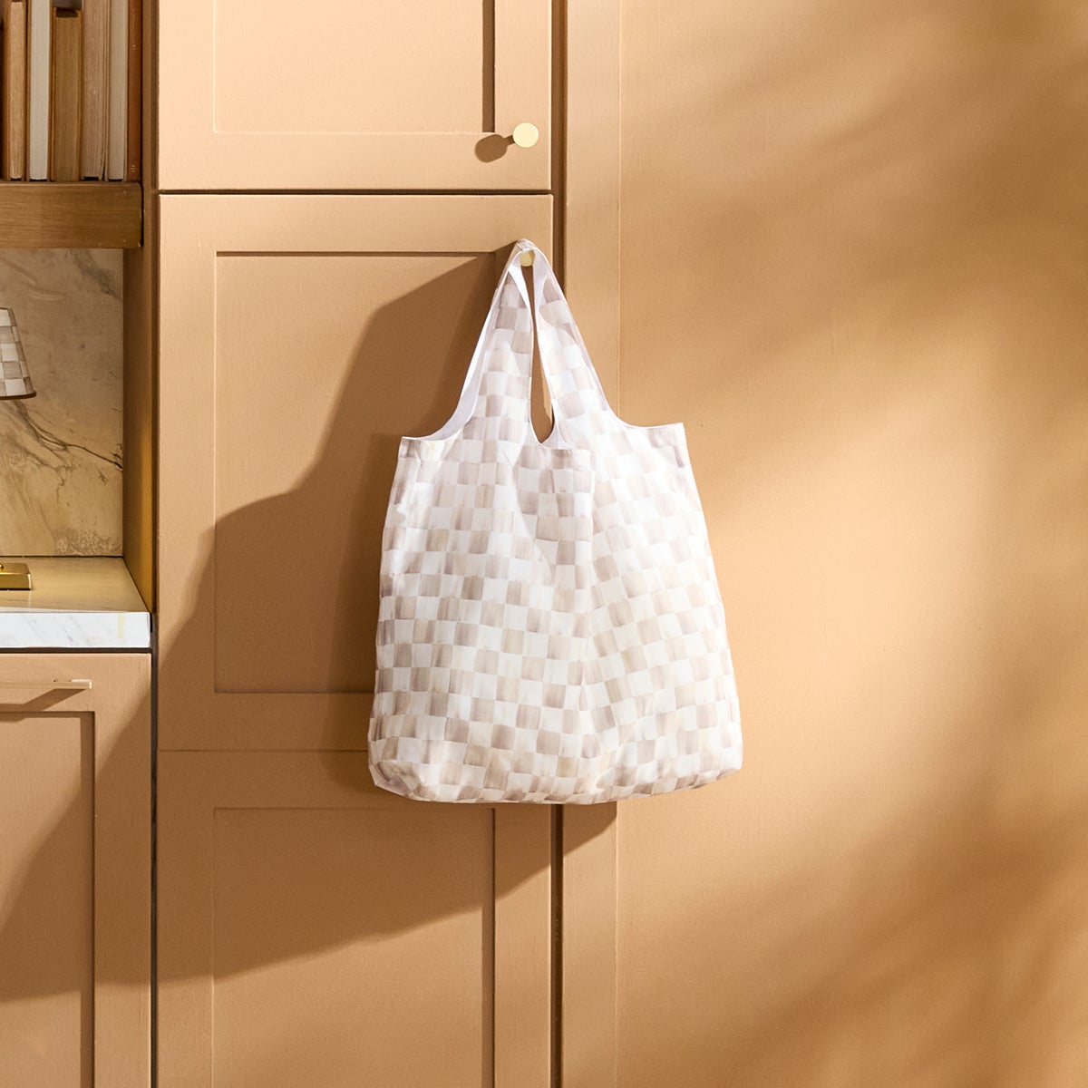 Mocha Check To Go Tote - Image 2
