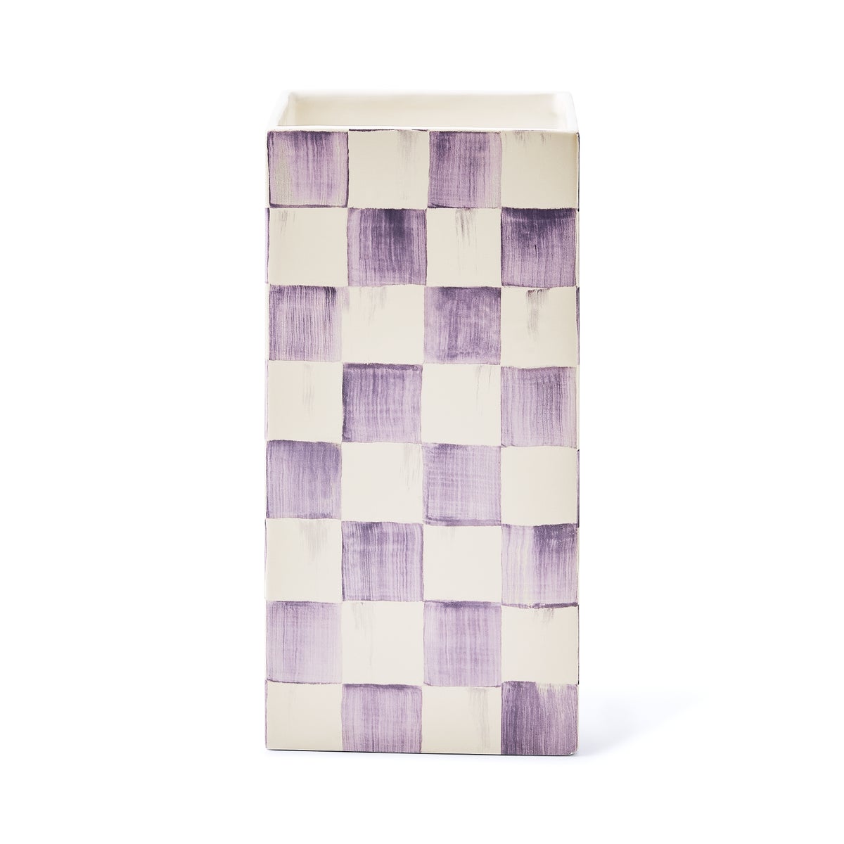 Violet Check Pillar Vase - Image 2