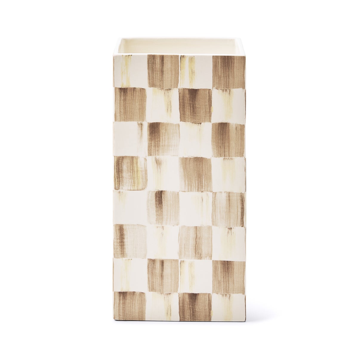 Mocha Check Pillar Vase - Image 3