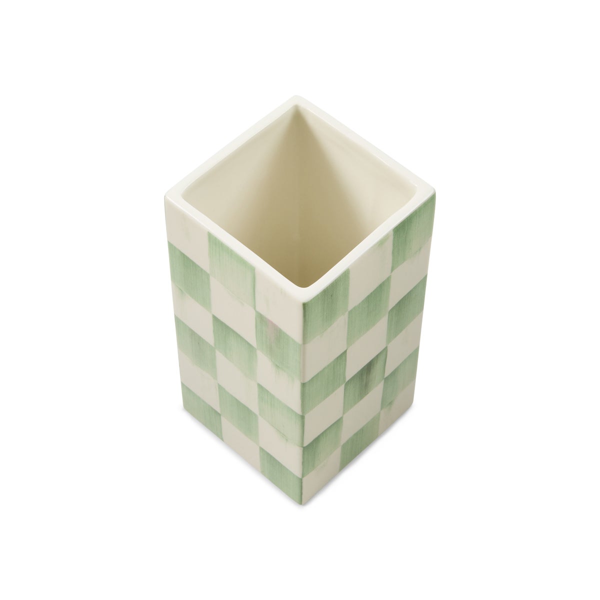 Sage Check Small Pillar Vase - Image 3