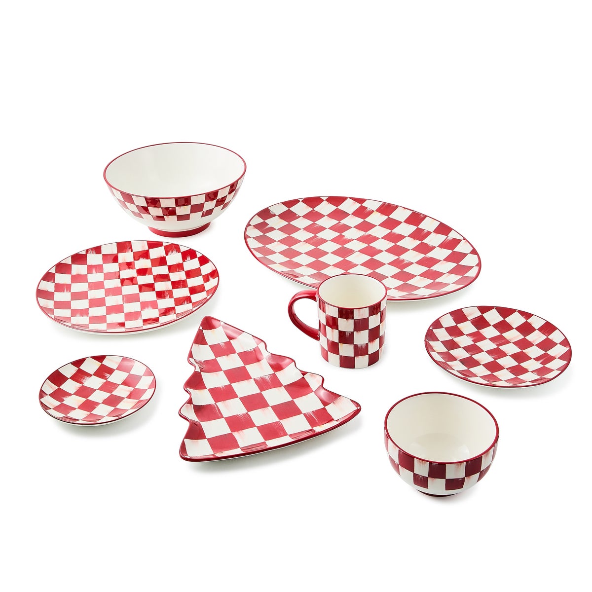Cherry Check Salad Plates, Set of 4 - Image 3