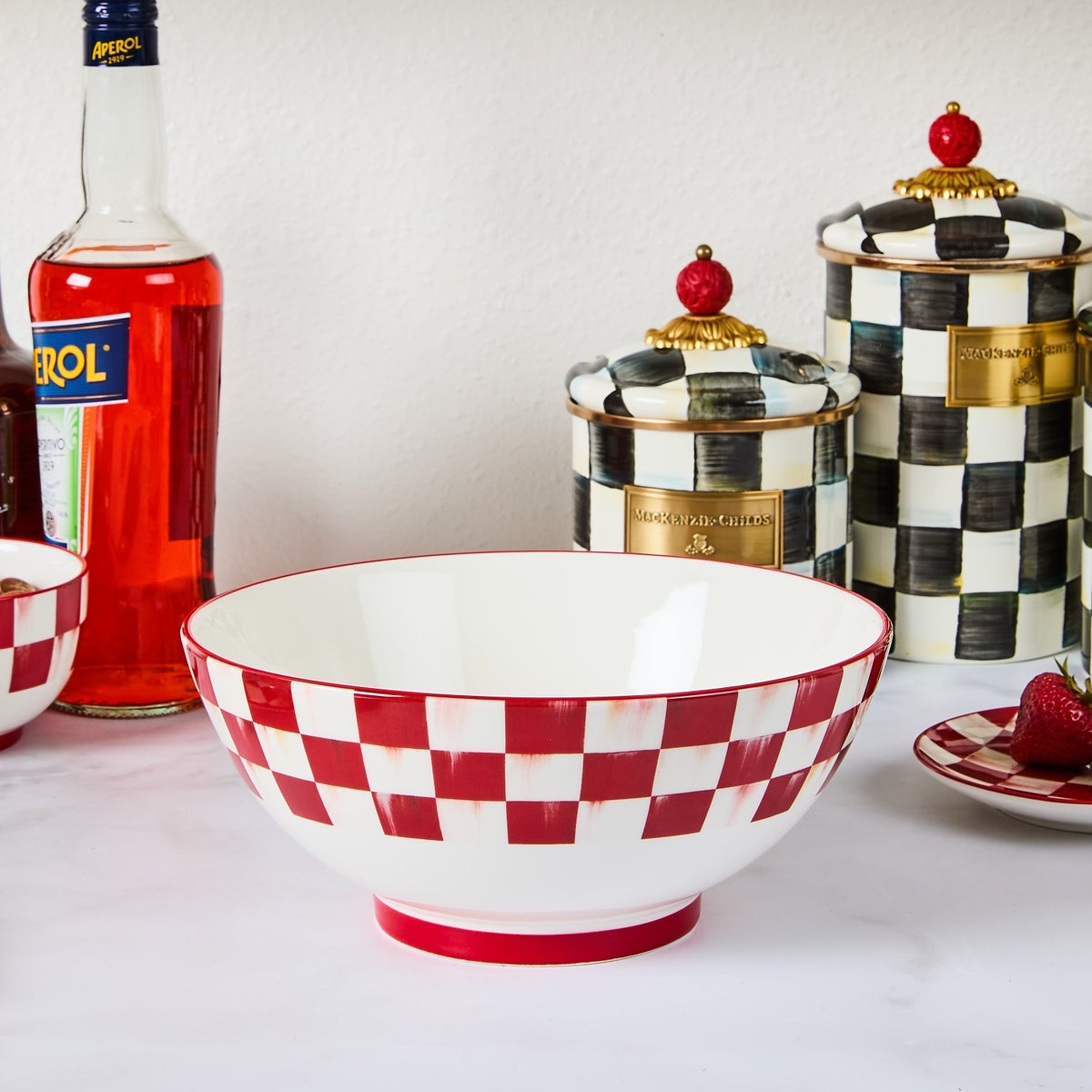 Cherry Check Serving Bowl - Image 2
