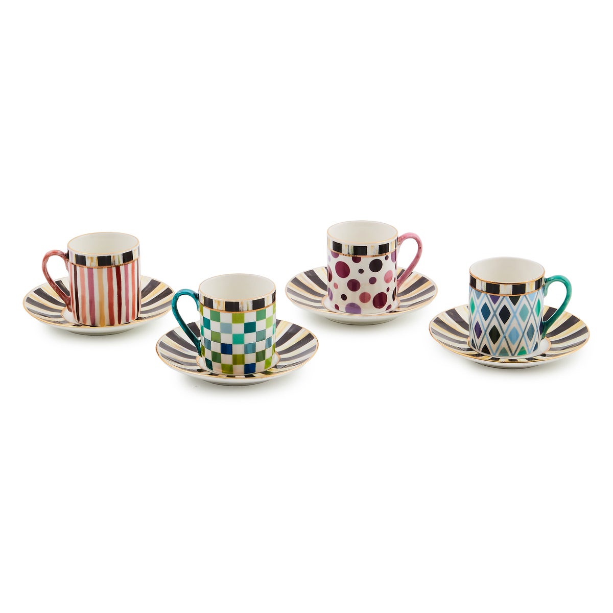 Sweetheart Espresso Cup & Saucer, Set of 4